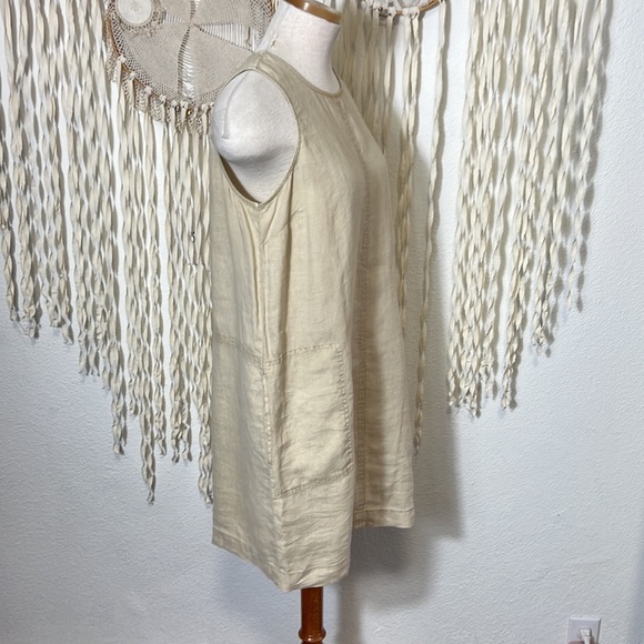 Michael Stars Delilah Linen Tank Dress in Natural NWOT Size M - Picture 3 of 12